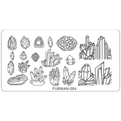 Металева пластина для стемпінгу на пластиковій основі FURMAN-004 ___KRY060/068 (293)